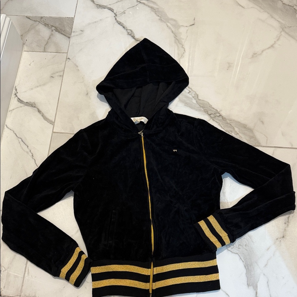 Nicki Minaj Black Jacket with Gold Stripes
